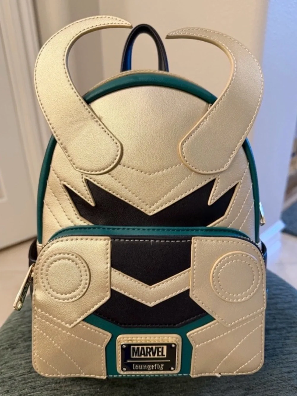 Loungefly Marvel Loki Classic Horned Helmet Mini Backpack